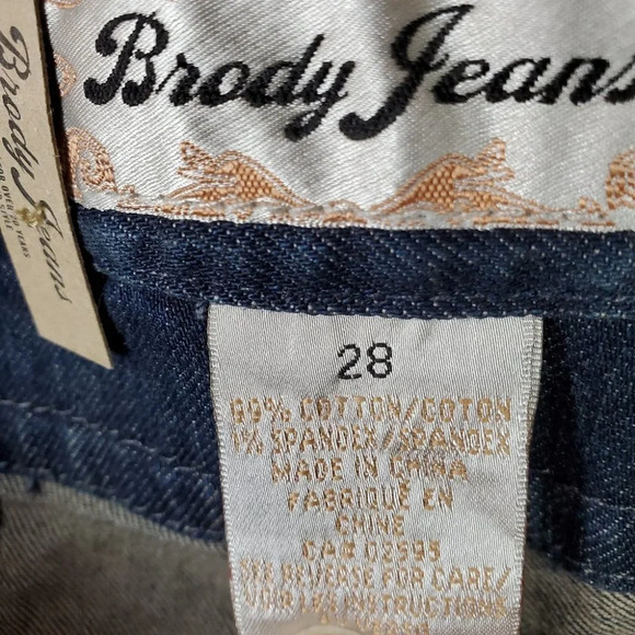 Vintage 90s Brody Trouser Jeans Reg Rise 28 Dark  Wash - Picture 14 of 16